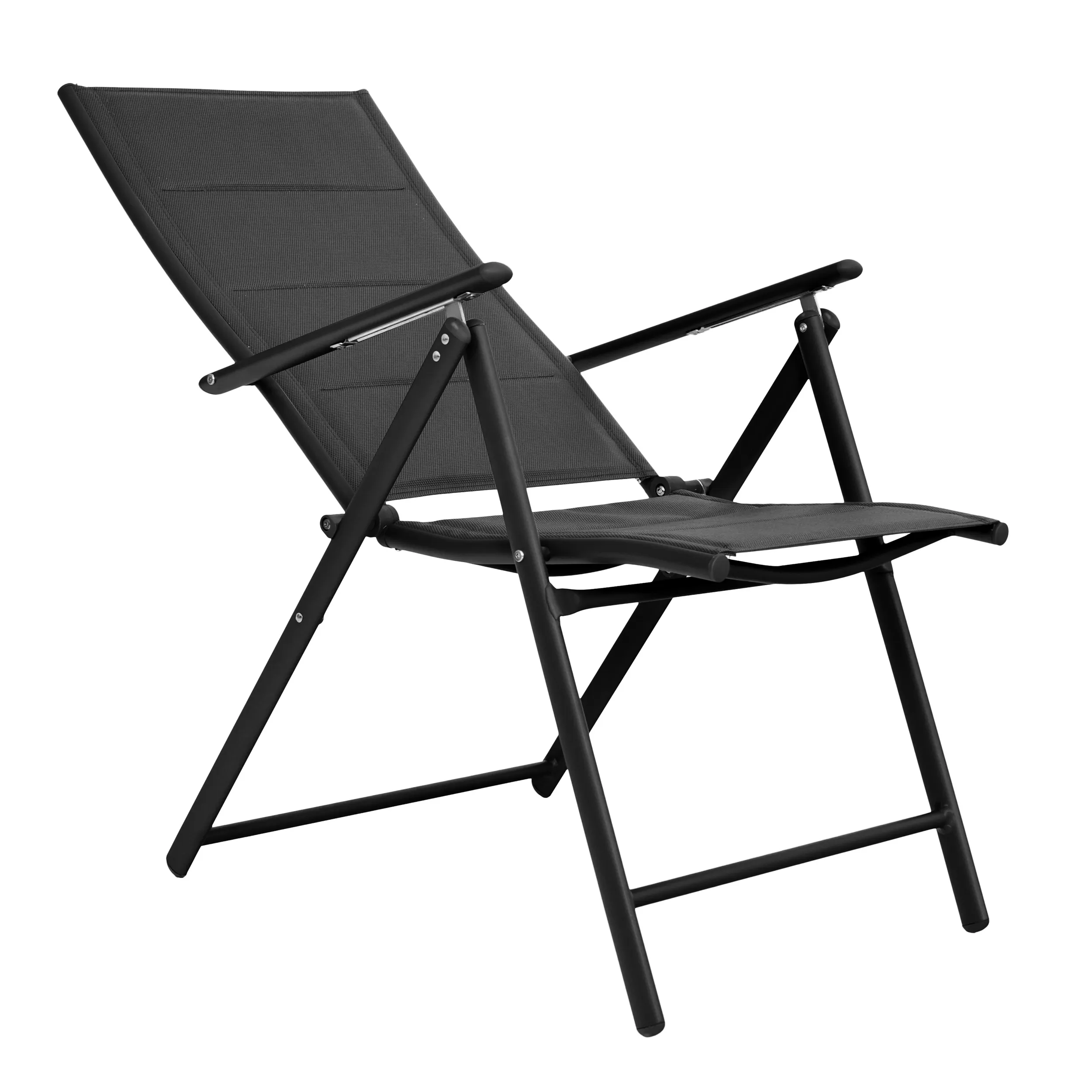 Zestaw Mebli Luxury stół 150x90cm + 6 składanych krzeseł czarny - DLG_92412