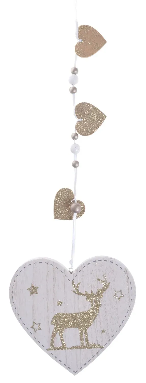 Zawieszka drewniana SERCE wielokolorowa