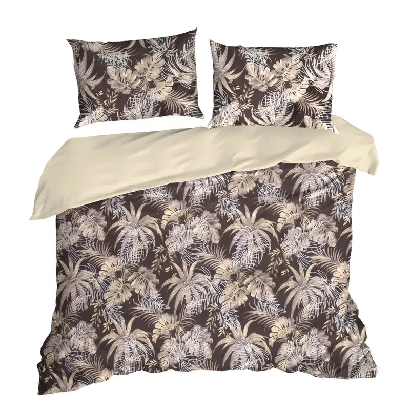 POŚCIEL D91 RODOS 140 X 200 CM CIEMNOBRĄZOWY - EU_432600