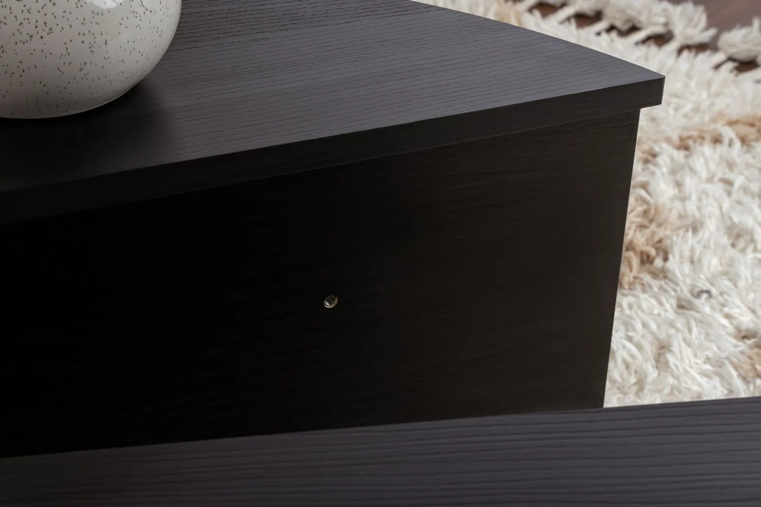 Stolik kawowy 2-elementowy ORION 90x90 czarny efekt drewna - ASI_563NRD1902