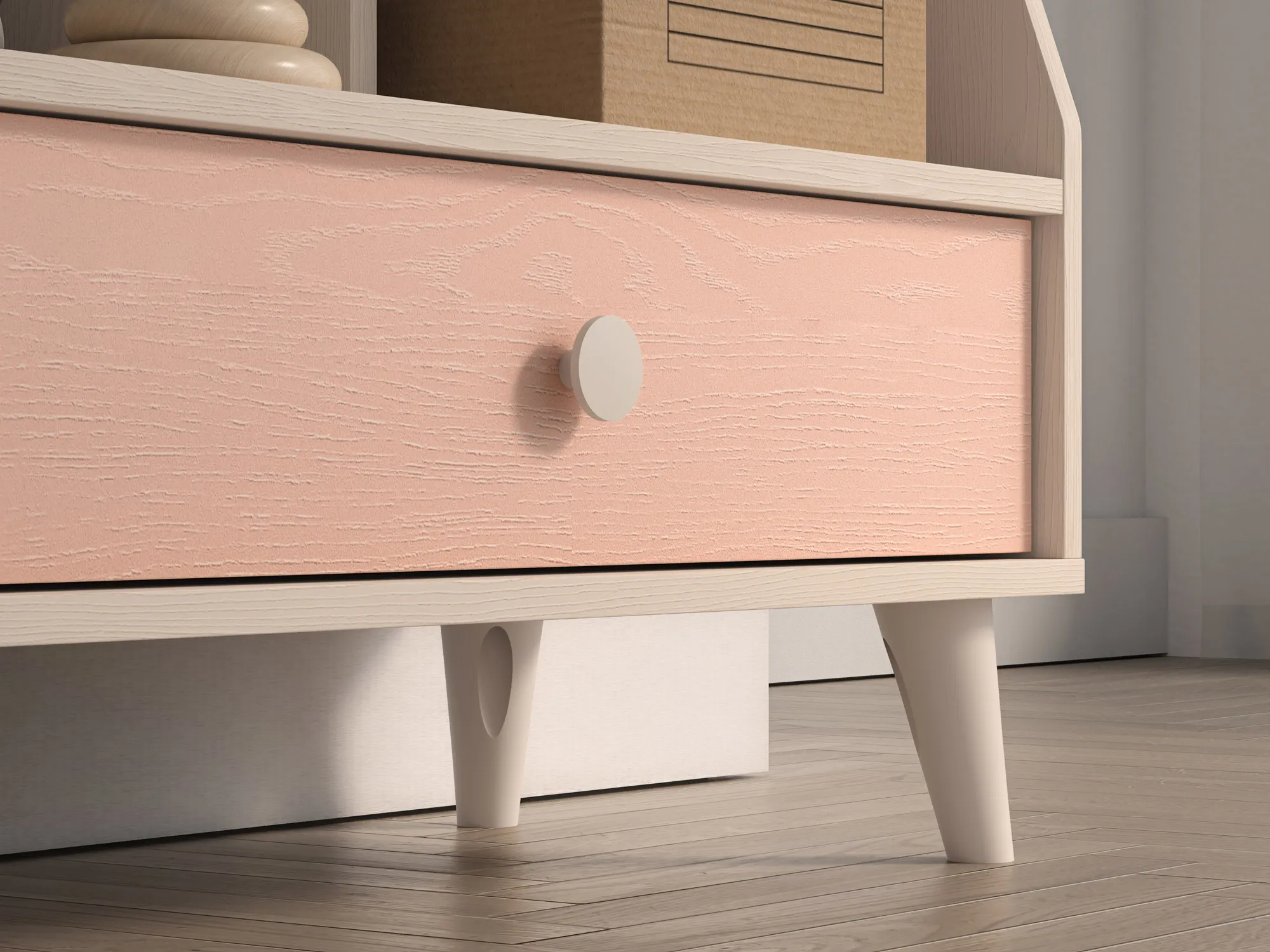 Komoda- organizer MEVEL 09 piasek pustyni, różowy - 1MEVE09-001