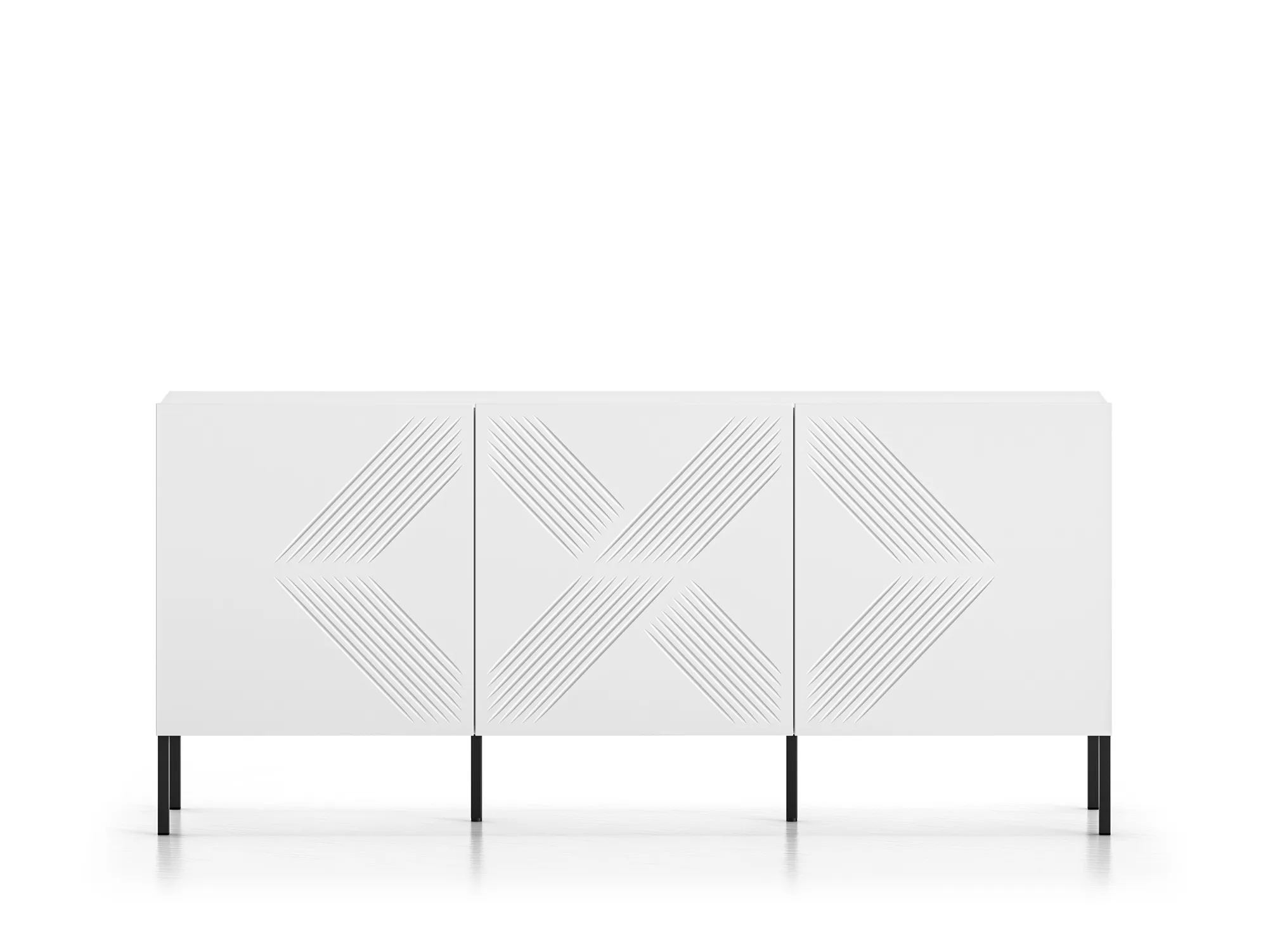 Komoda 3-drzwiowa CLEARING 02 biały alpejski, noga-czarny - 1CLEA02-001-02