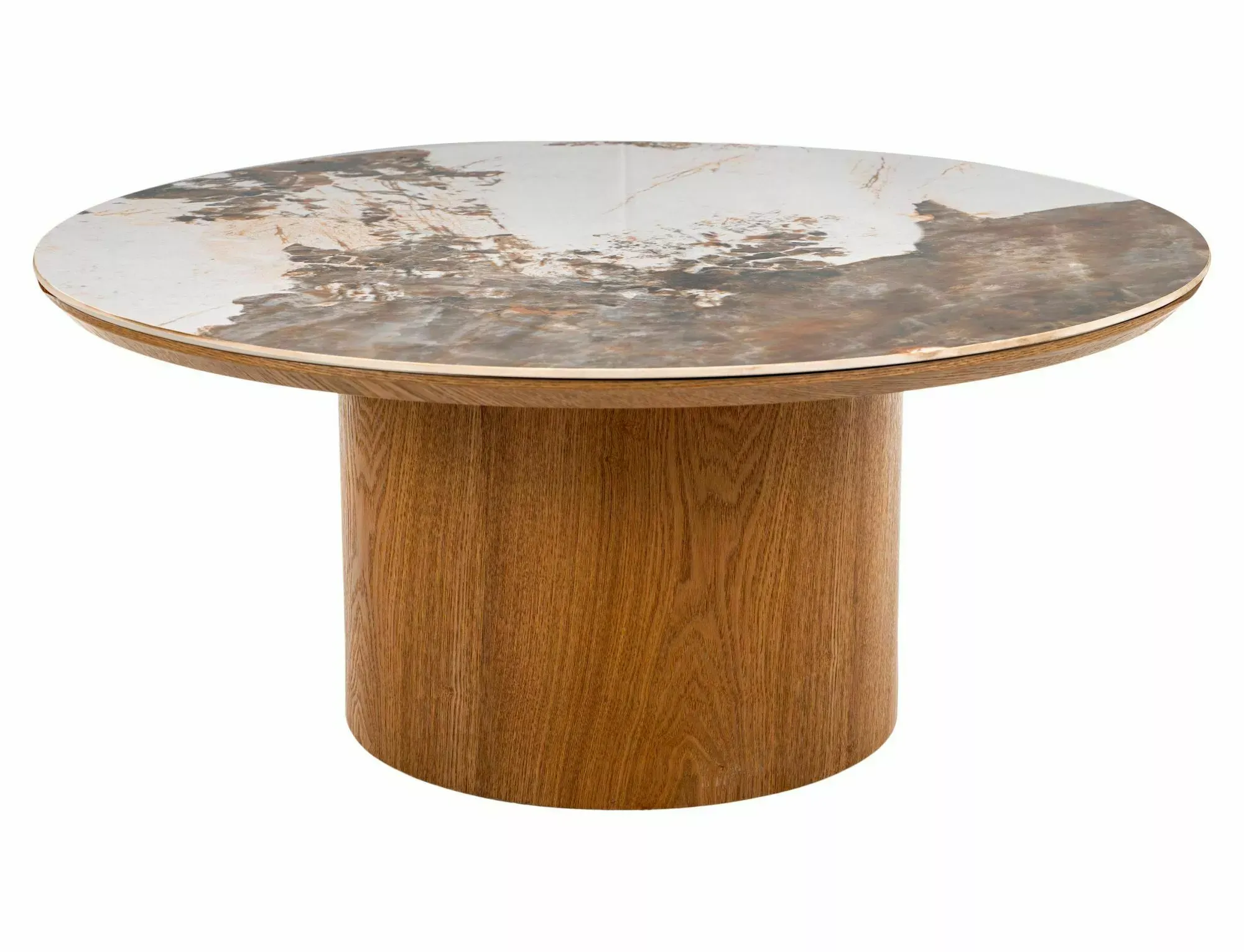 Stolik kawowy RONDO FI80X35 biały pandoro dąb Stolik kawowy RONDO FI80X35 biały pandoro dąb