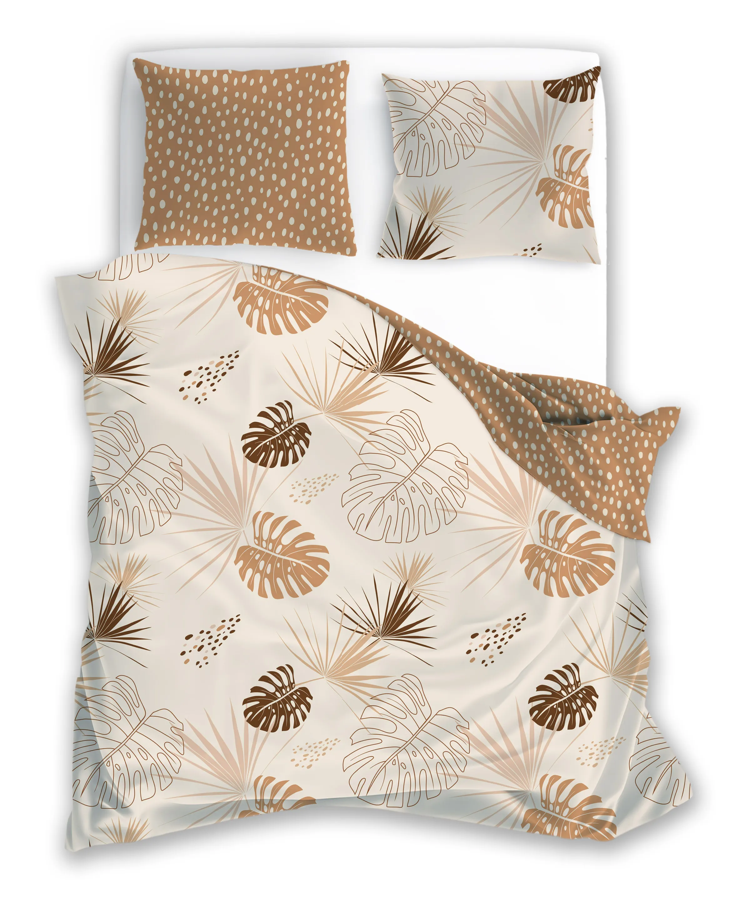 Pościel komplet PURE COTTON 011 bawełna 160X200+2x70X80 beżowy Poduszka, Wystrój domu, Meble, Łóżko