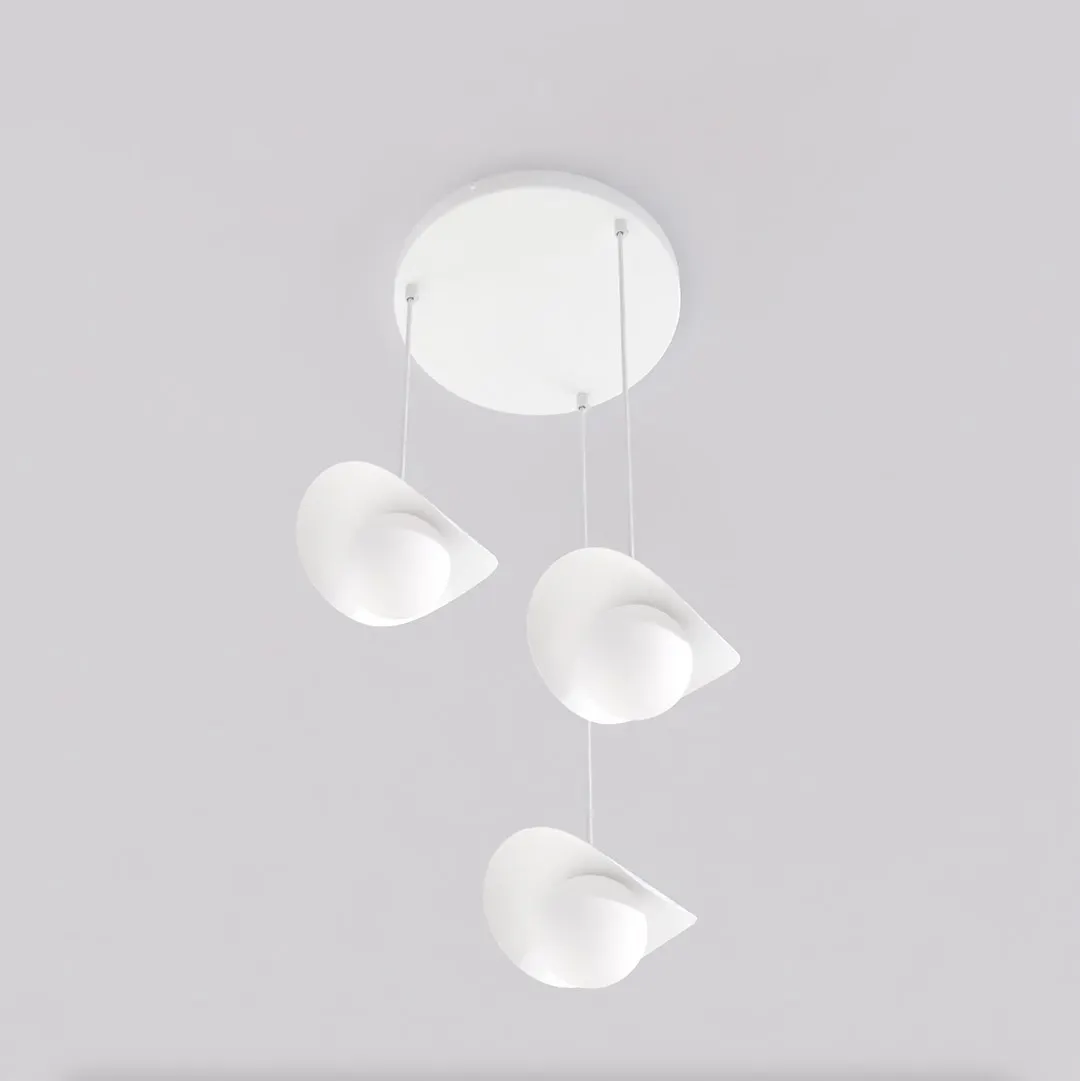 Lampa wisząca metalowa RITUAL 3 PREM biała - 1584/3PREM