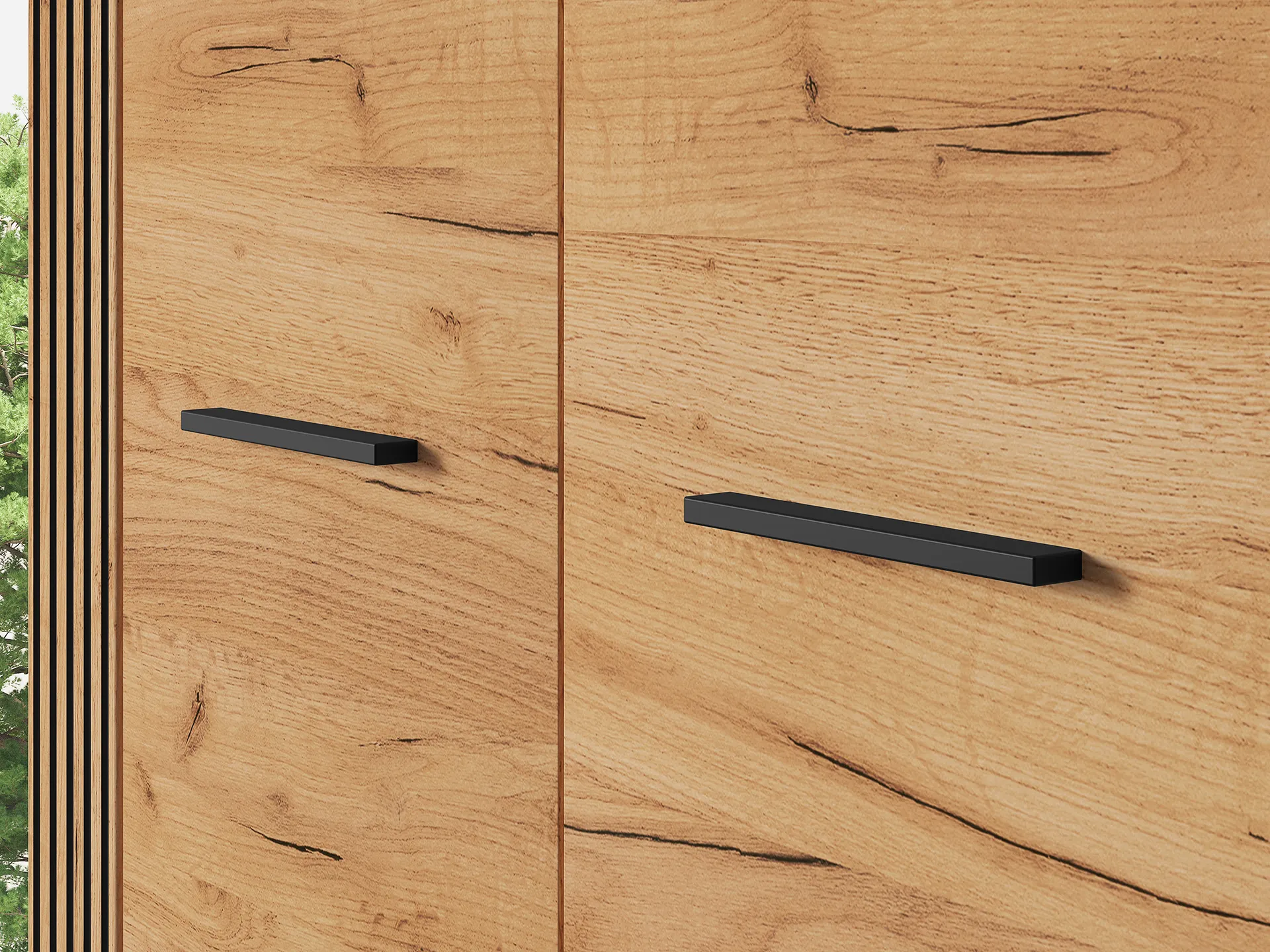 Szafa 2-drzwiowa URSO 03 craft złoty-czarny - 1URSO03-001