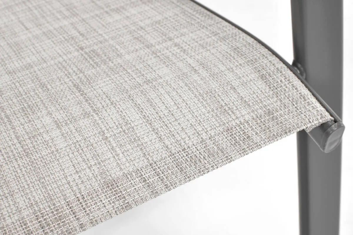 Krzesło ogrodowe PORTO z podłokietnikami - beżowy, grafitowy - FE5906948126701