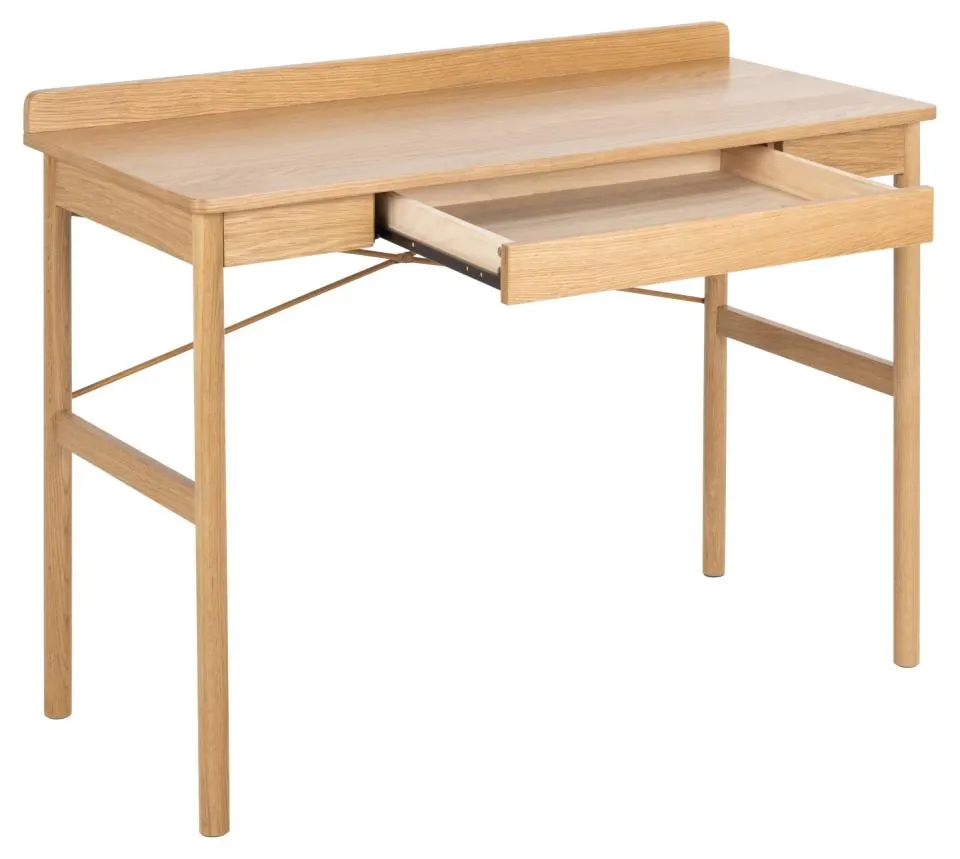 Biurko z szufladą PAUL 110x50x80 cm kolor dąb naturalny - 0000100483