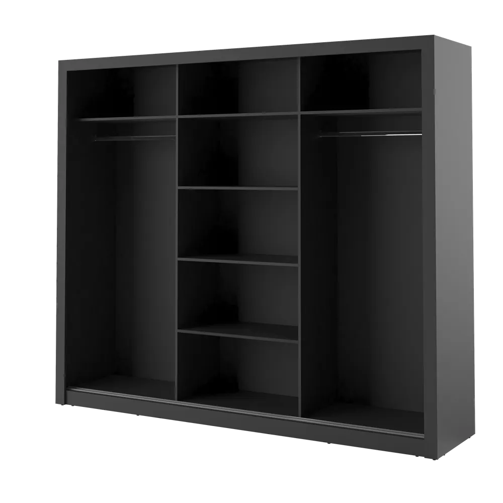 Szafa 3-drzwiowa ARTI AR-02 250cm czarna - AR2C