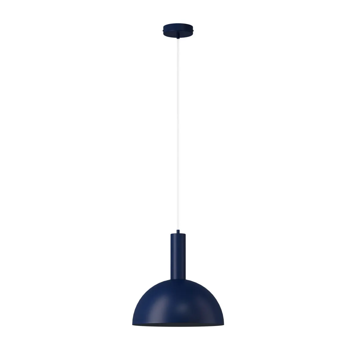 lampa wisząca, pendant, niebieska, metalowa, konstrukcja sufitowa