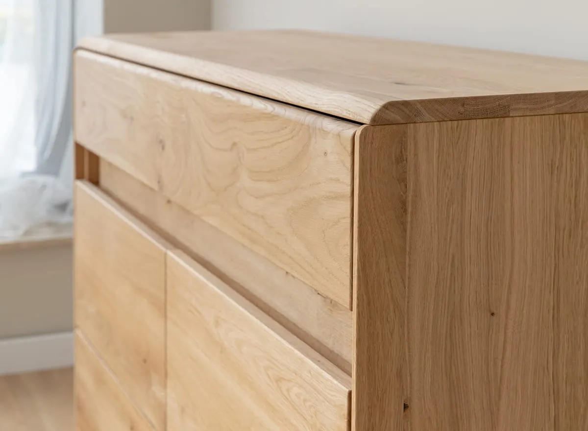 Komoda drewniana DIVISIONE oświetlenie led 123 cm dąb olejowany - ZIDIV07