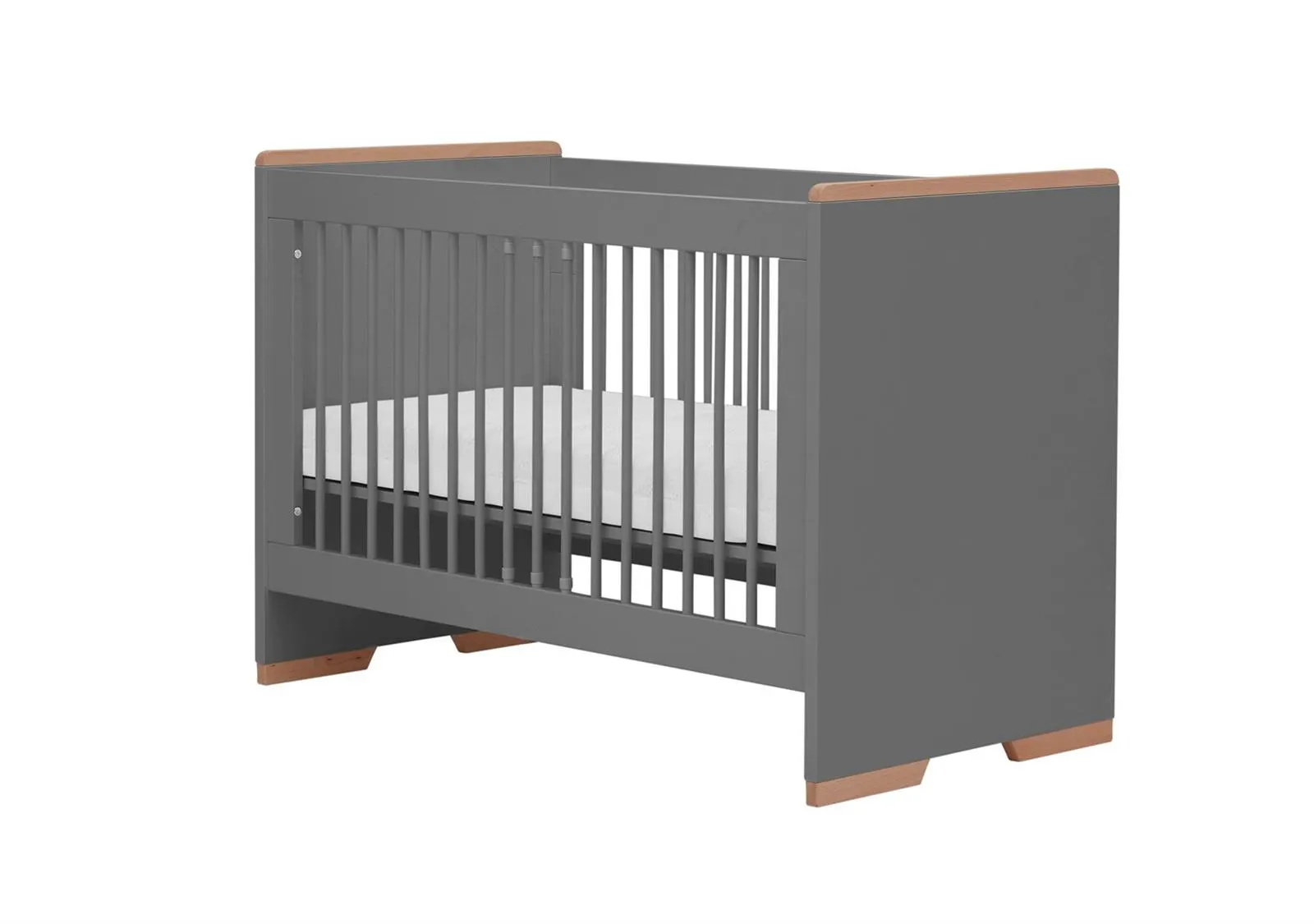 Łóżeczko SNAP regulacja wysokości 60x120 ciemnoszare