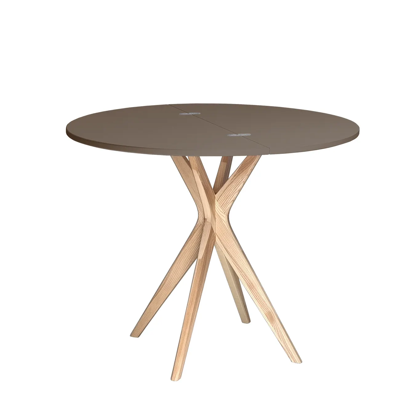 Stół półokrągły rozkładany JUBI śr. 90cm brązowy - NRAGABATJ_E7