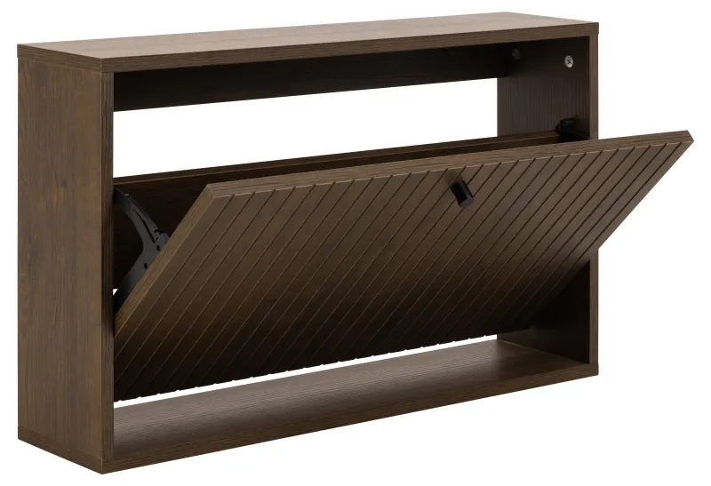 Szafka na buty mocowana do ściany ALBANY, dąb dymiony 71,6x17x43 - 0000105863