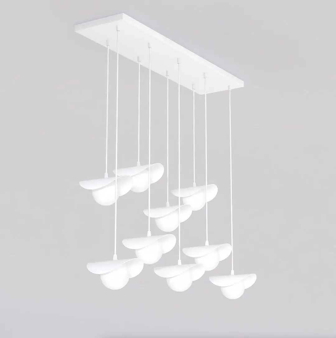 Lampa wisząca metalowa RITUAL 9 biała - 1584/9