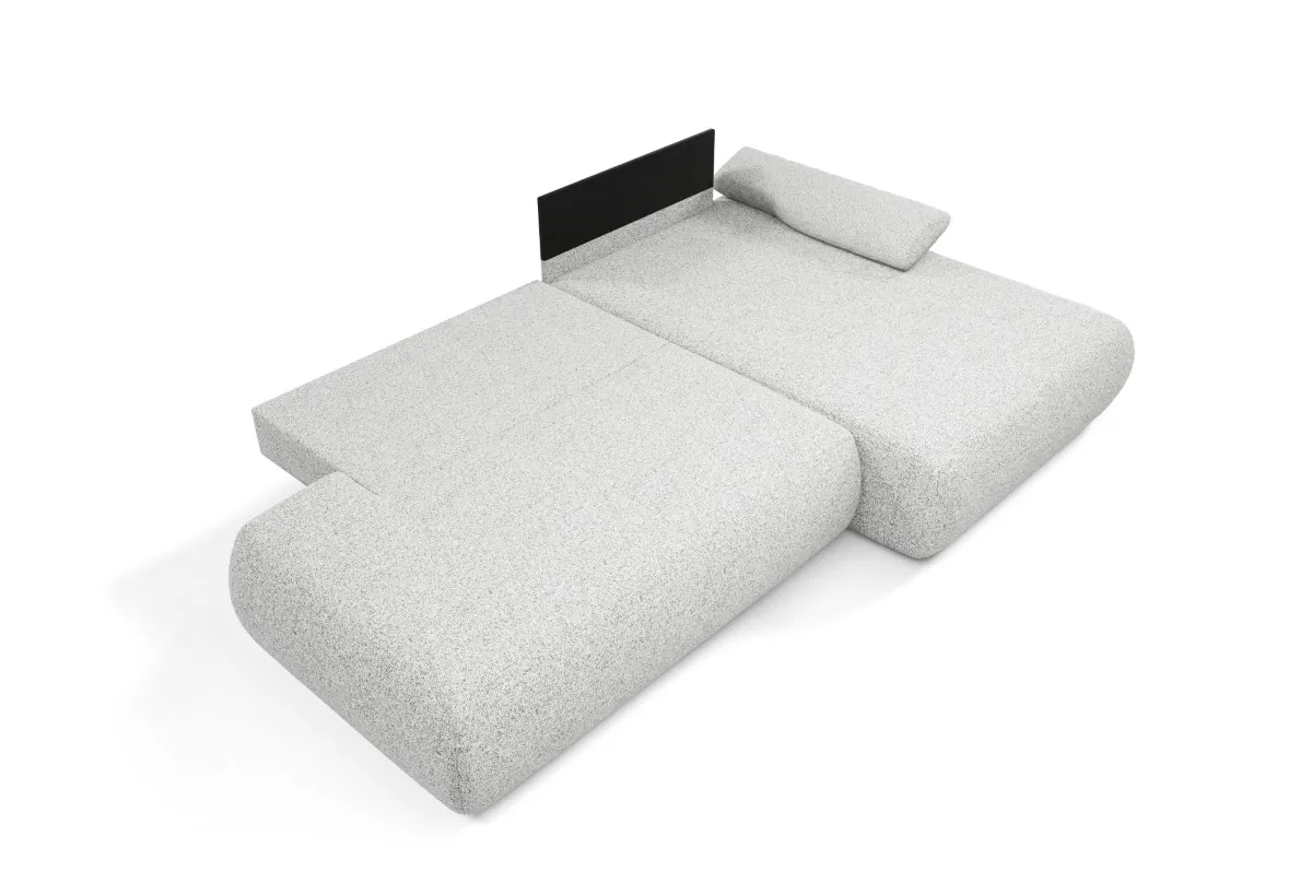 Narożnik rozkładany z pojemnikiem PUENTE 286 cm prawostronny jasnoszary - PUENTE_NAR_PUENTE80_P