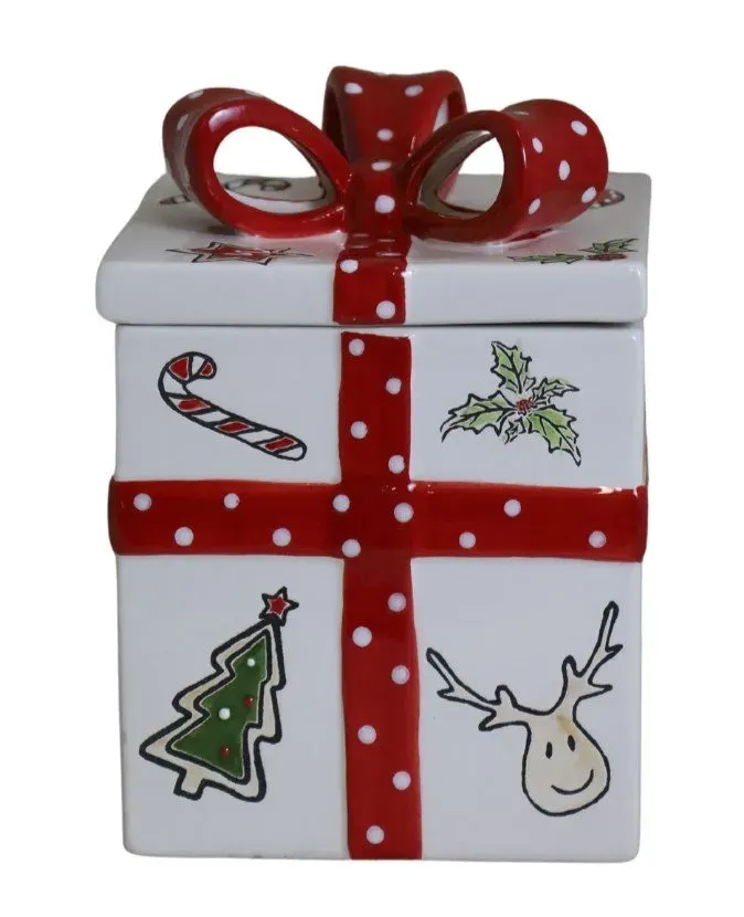 POJEMNIK ceramiczny PREZENT ręcznie malowany wielokolorowy