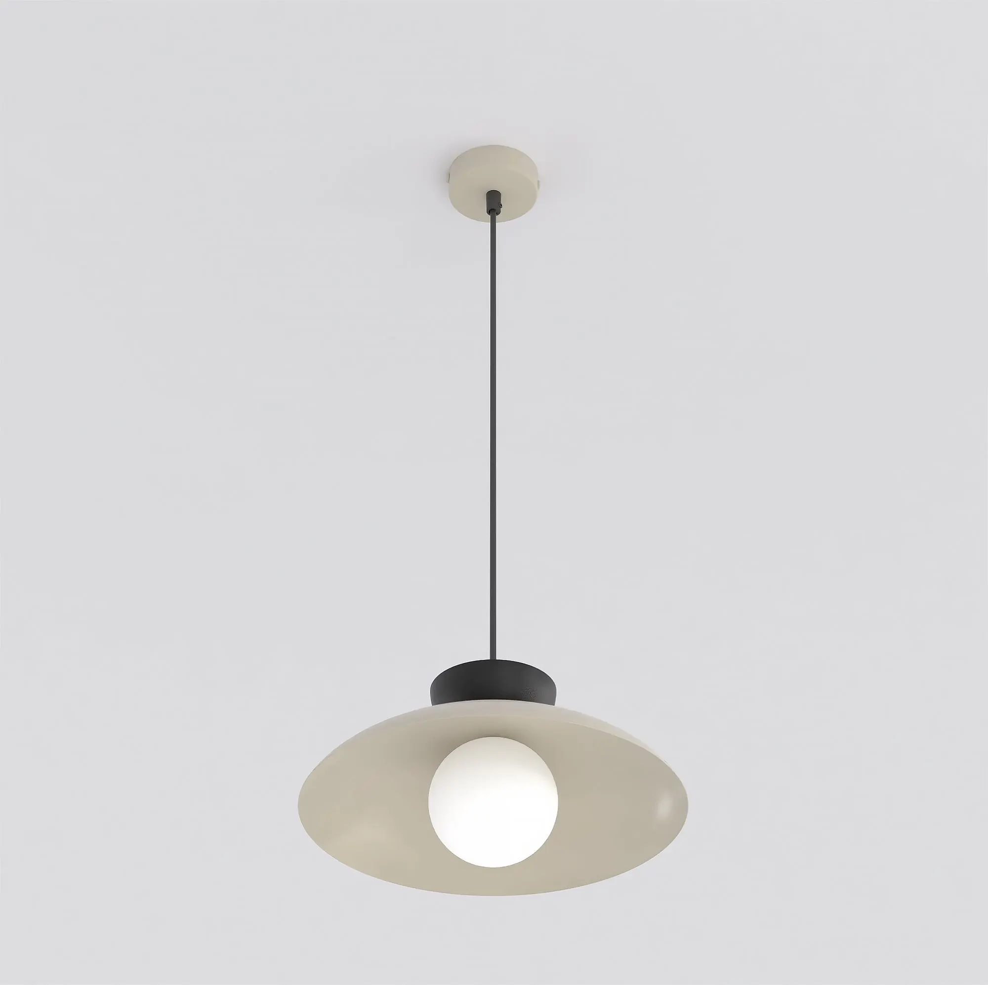 Lampa wisząca MULAN 1 MOKKA BL czarna beżowa - 1621/4