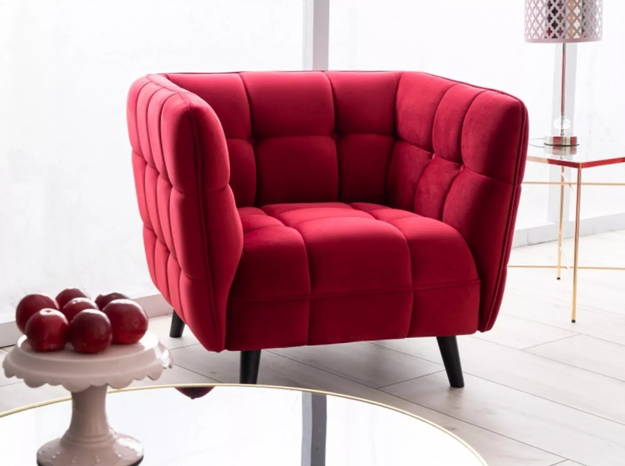 Fotel CASTELLO 1 VELVET Bluvel 59 bordowy wenge - CASTELLO1V59