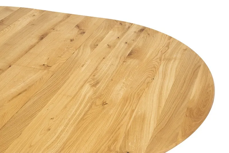 Stół dębowy okrągły ST392 Naturalny 118(158) DREWMAX - 50056