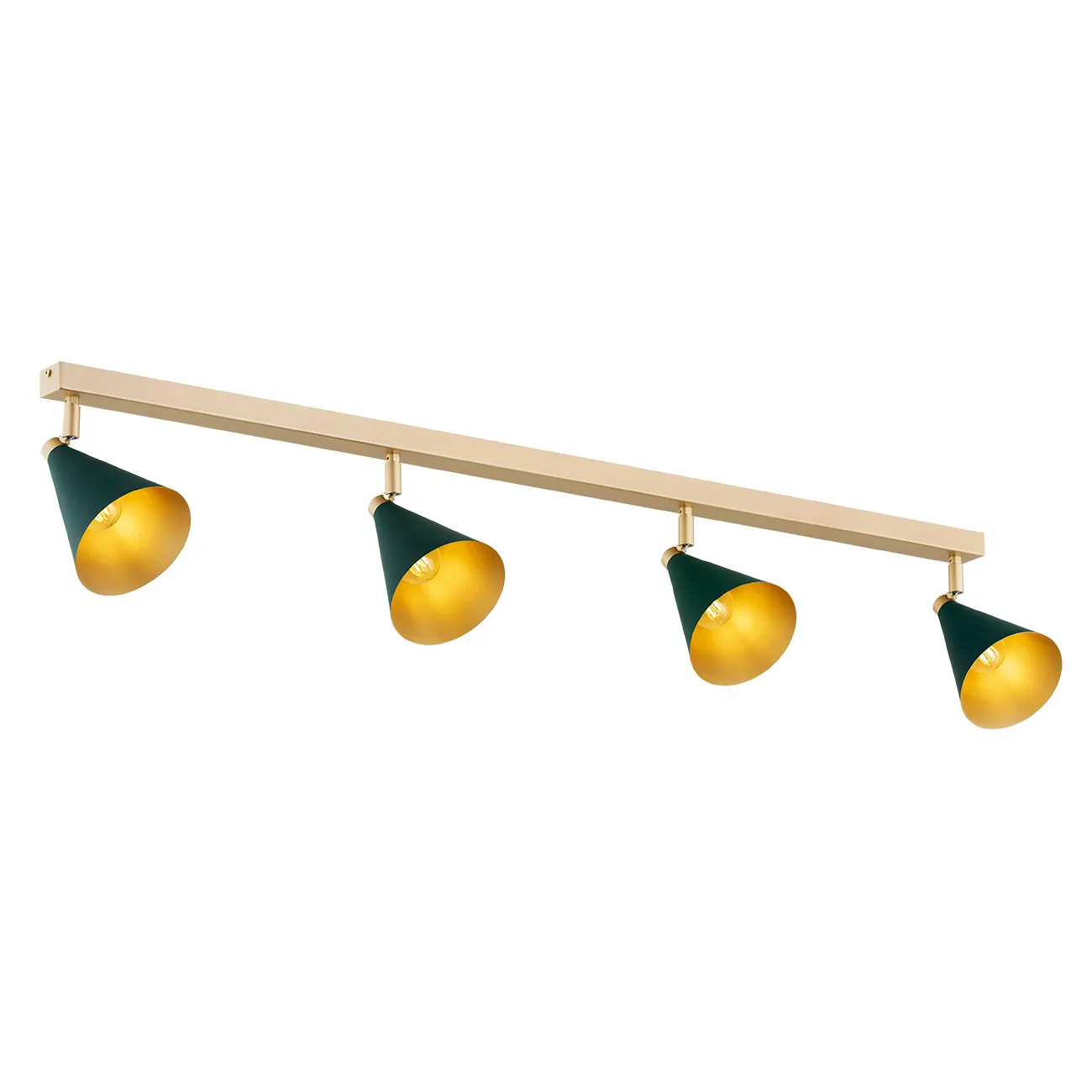 Plafon LUCINDA metalowy złoty zielony regulowany 130cm Plafon LUCINDA metalowy złoty zielony regulowany 130cm