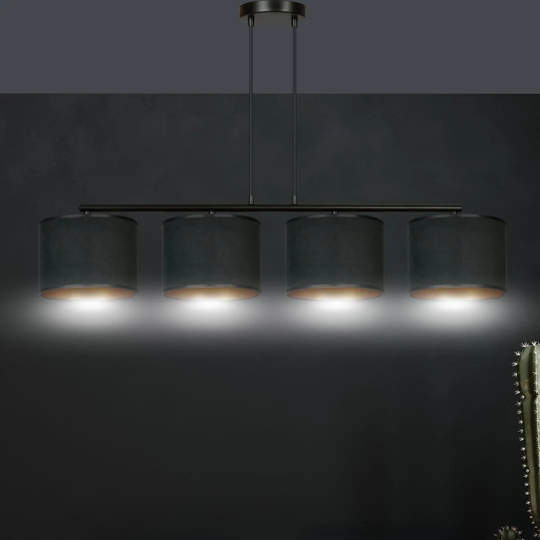 Lampa wisząca HILDE 4 czarny — zdjęcie 7