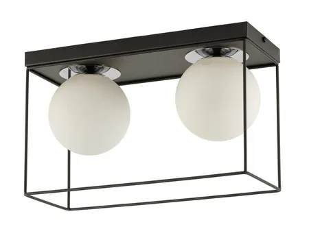 Lampa sufitowa/plafon AROMA prostokąt biało-czarny Lampa sufitowa/plafon AROMA prostokąt biało-czarny