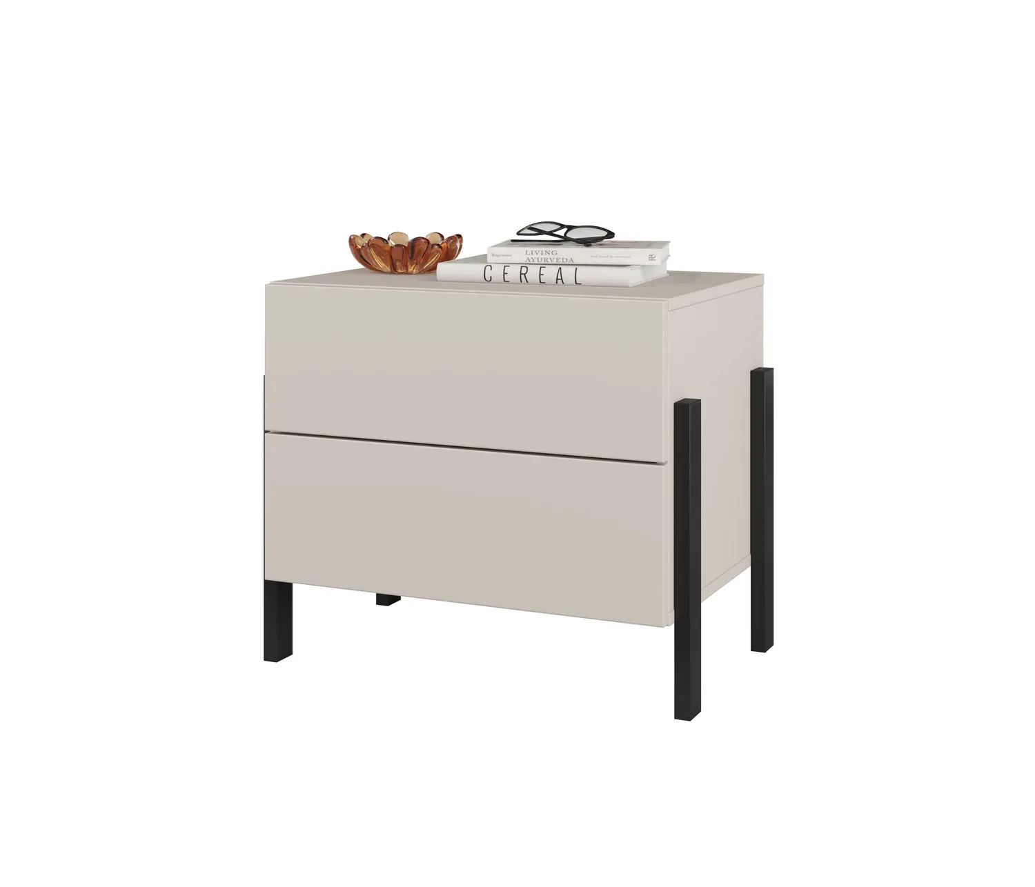 Szafka nocna z szufladami JUKON S 59x59 kaszmirowa - 24KSND22