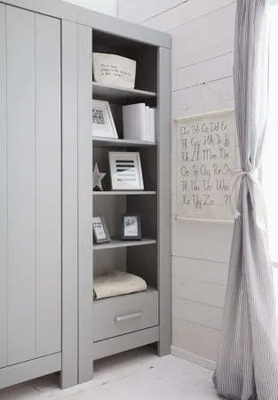 Regał z szufladą CALMO 70x205 szary - PIN_021-070-138