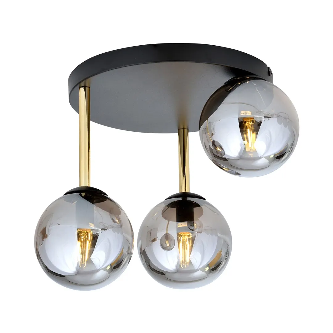Lampa sufitowa  DOLCE Czarny,Złoty 1259/3