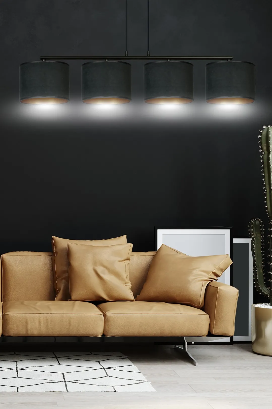 Lampa wisząca HILDE 4 czarny — zdjęcie 6