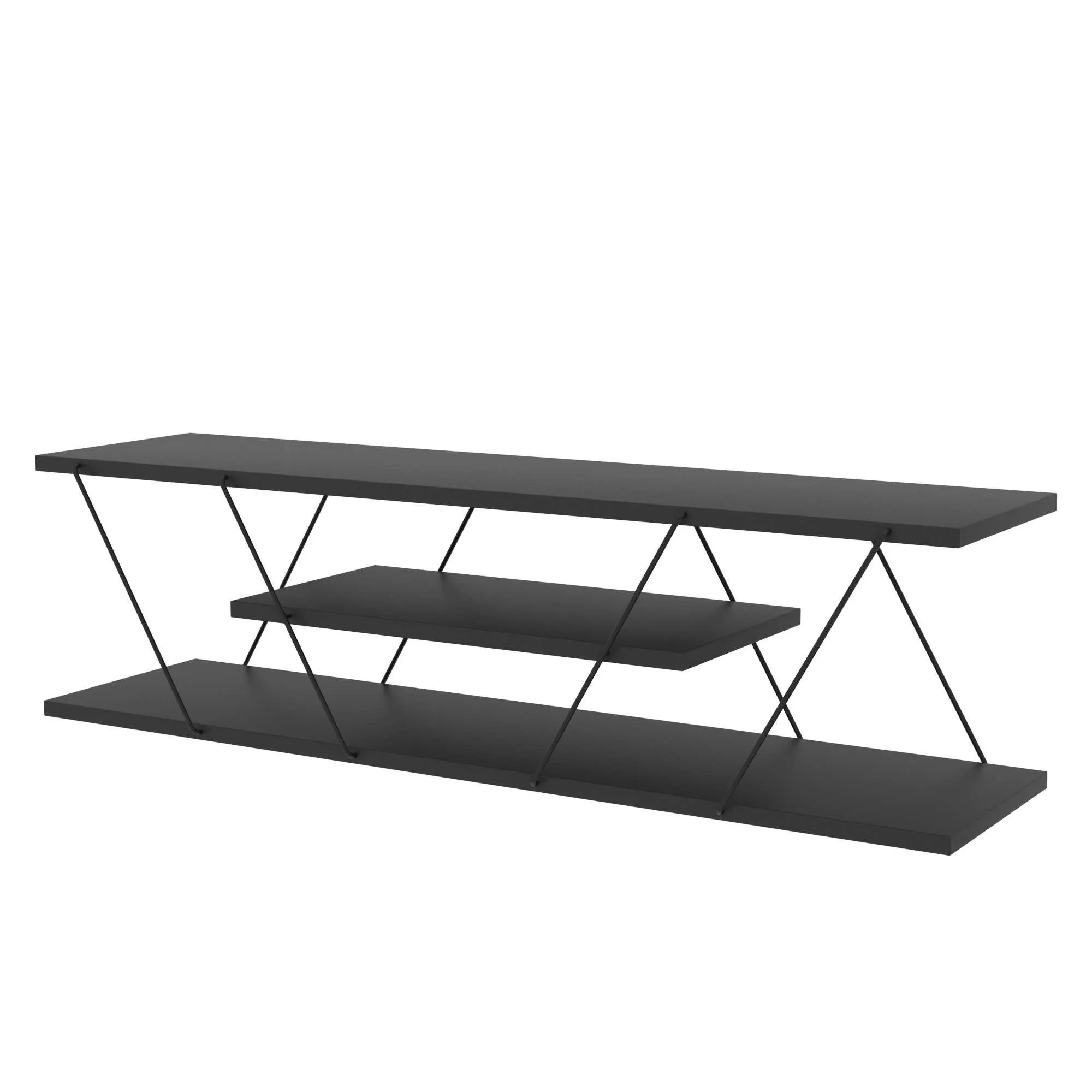 Stolik RTV z półką CANAZ V2 120 cm antracyt czarny