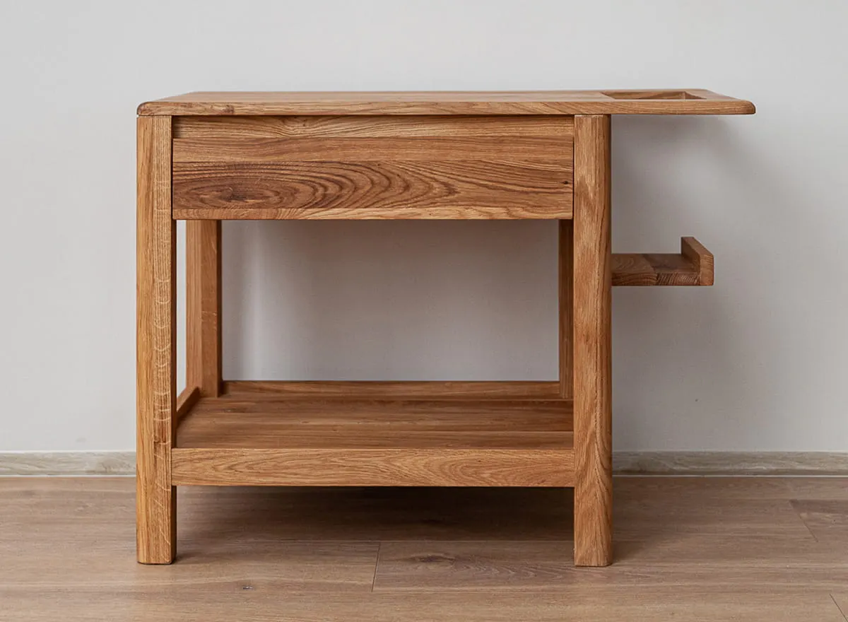 Stolik - gazetownik dębowy GIALO - dąb olejowany - 2SGIA108