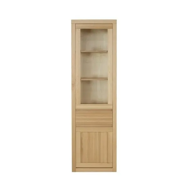 Witryna bukowa KW406 LEWA Naturalny DREWMAX — zdjęcie 3