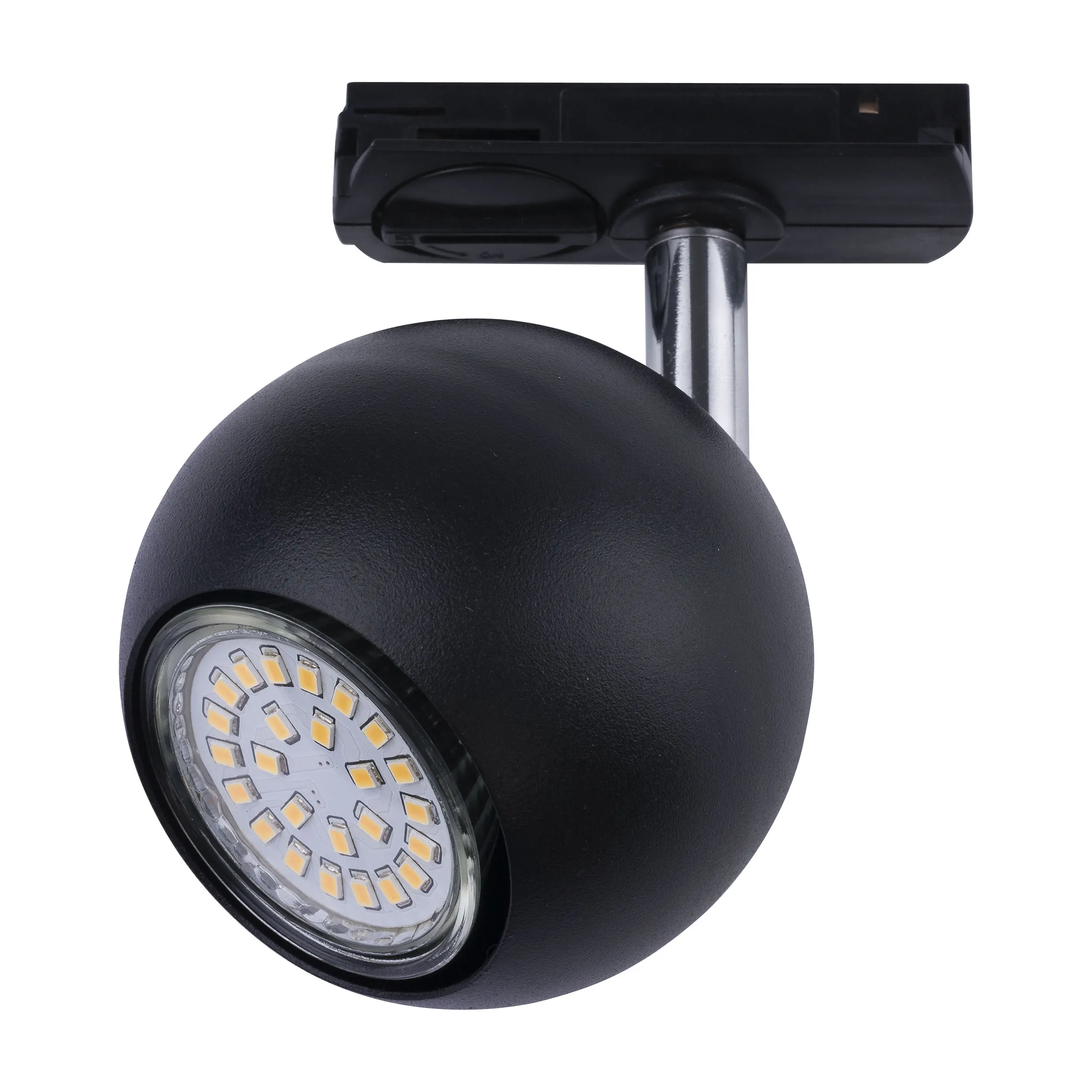 Lampa listwowa TRACER czarna z chromowanym elementem regulowana 12x9x8cm