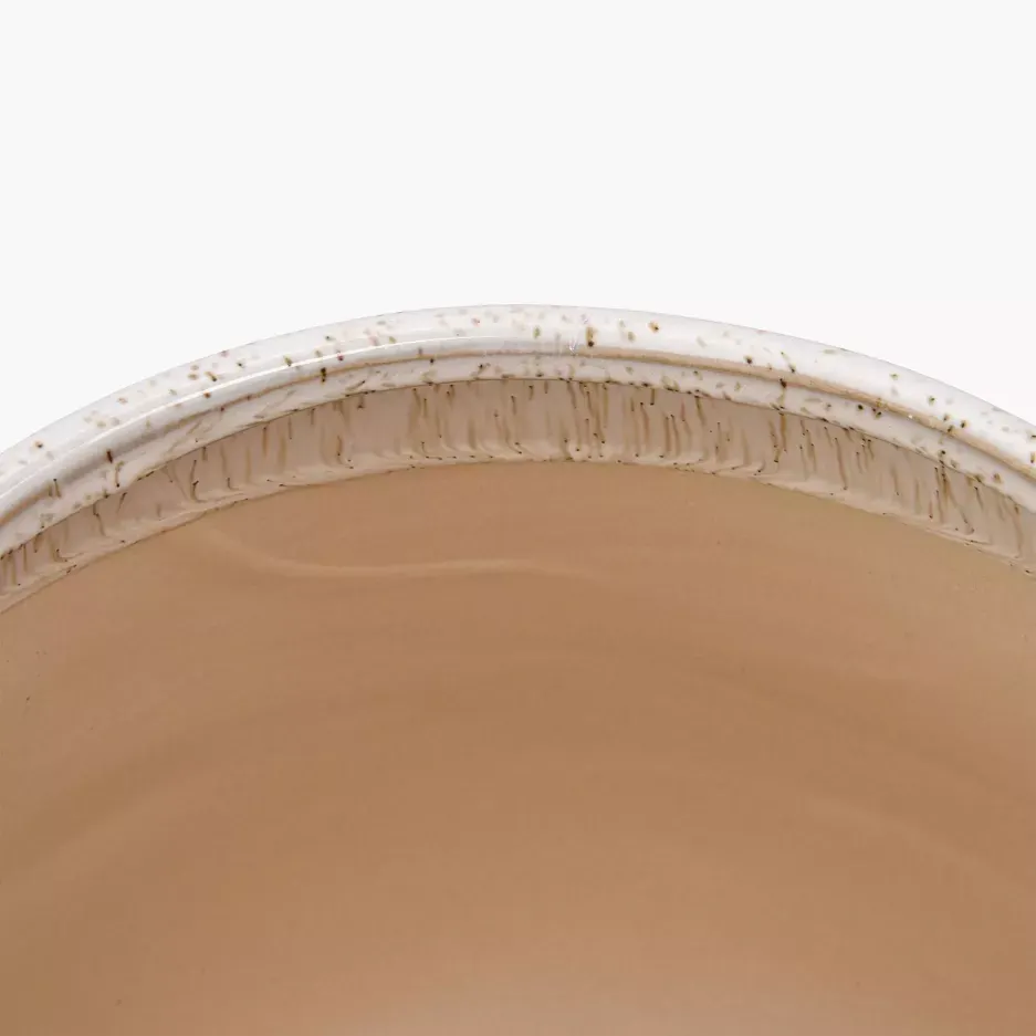 Osłonka na doniczkę DUKA POTT 24 cm ceramiczna beżowa — zdjęcie 2