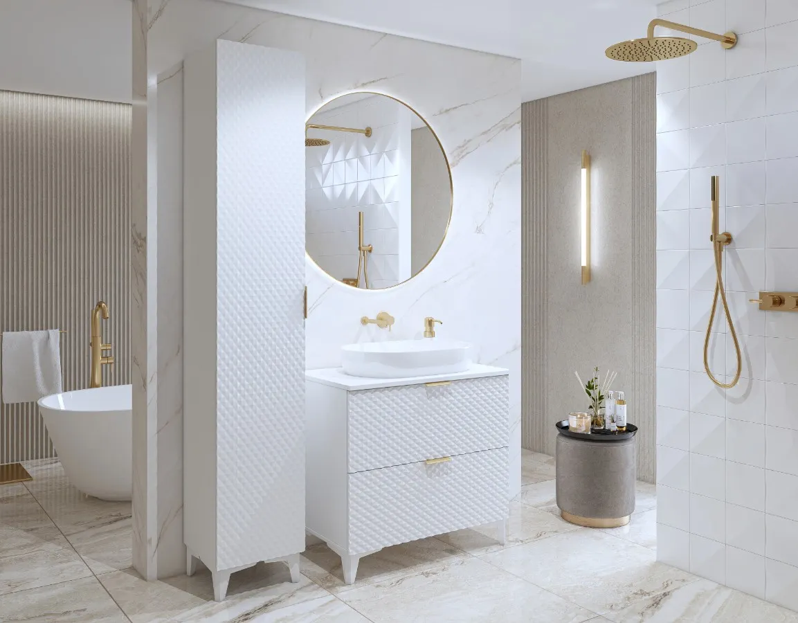 Nóżki do szafek LAURA (zestaw 4 sztuki) - białe - 3097NM80