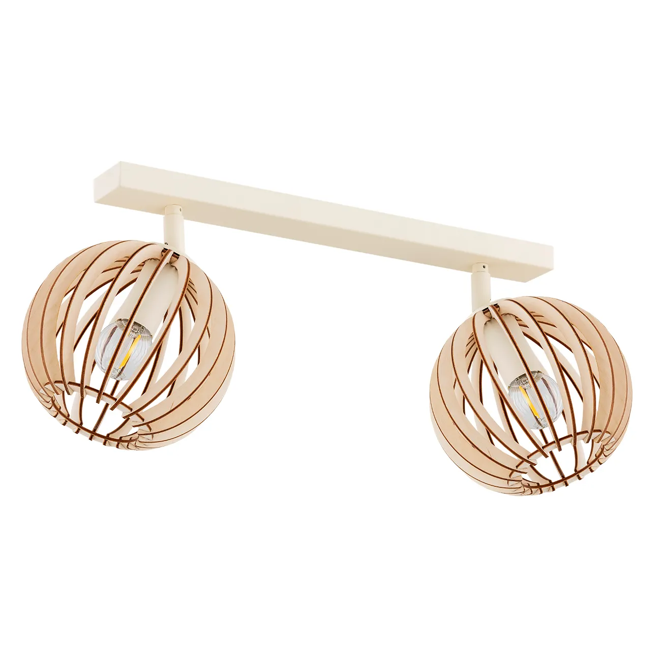 Plafon PARULA beżowy jasny brązowy 60x21cm - 7163