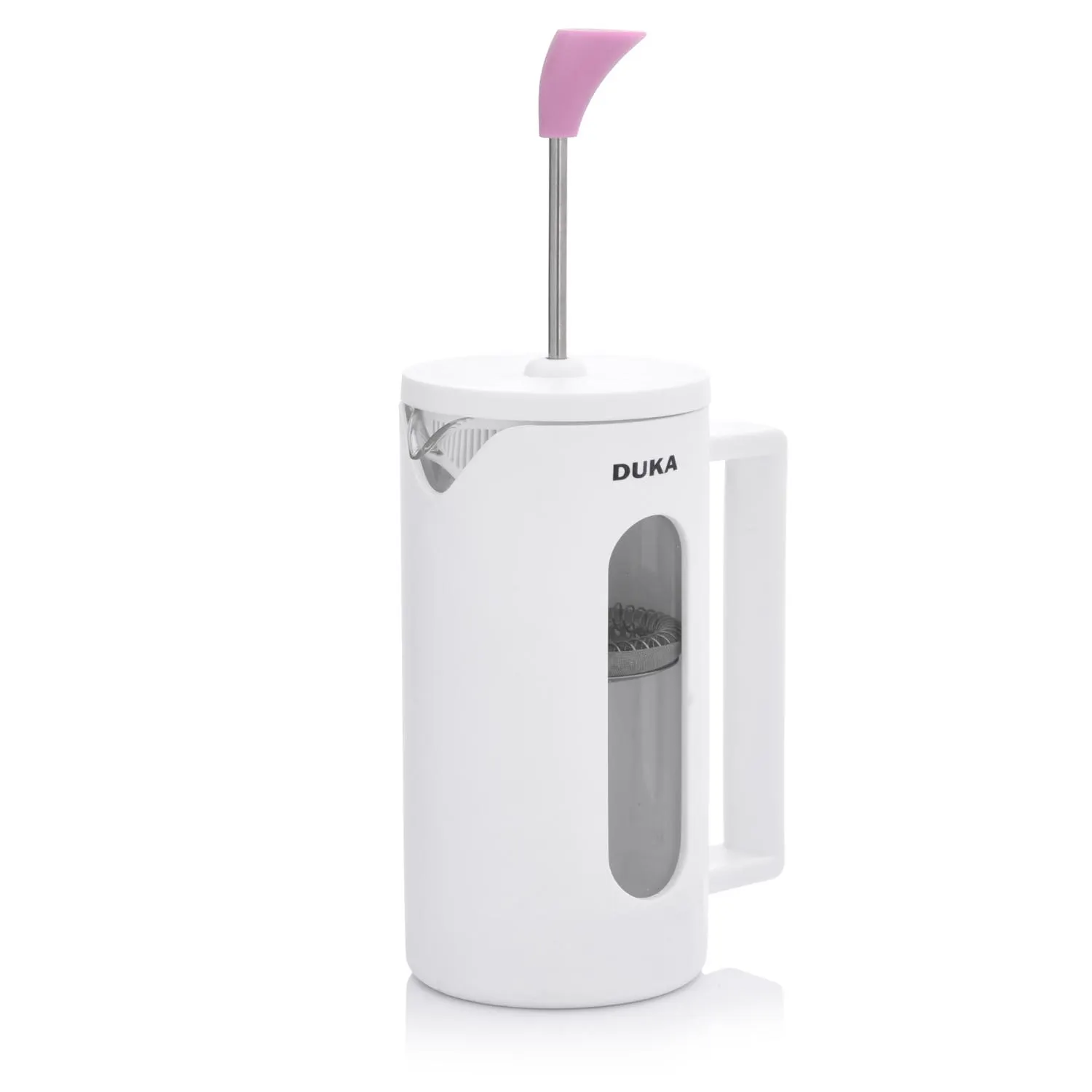 Zaparzacz do kawy French Press DUKA KNOBB 350 ml biały różowy - DK_2220744