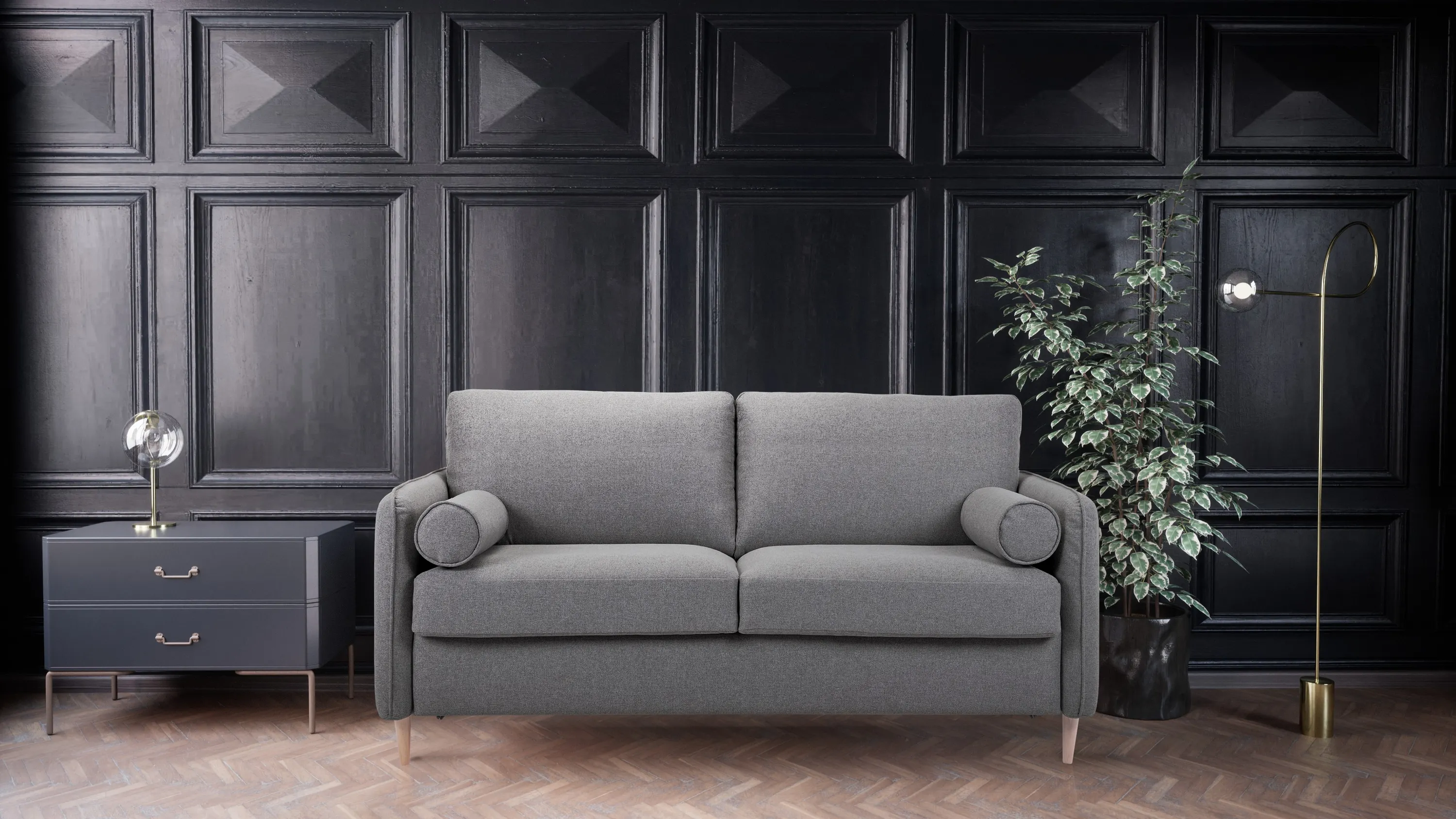 Sofa rozkładana Compact szara MEBLEX — zdjęcie 5