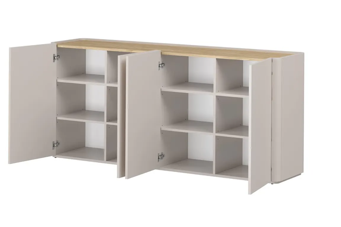 Komoda 4-drzwiowa ELIVO 200cm cashmere dąb olejowany — zdjęcie 3