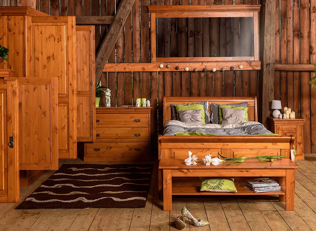 Komoda z 3 szufladami sosnowa Toskania Kolor: bejca - PL2049