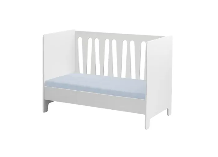 Łóżeczko dziecięce MOON regulacja wysokości 60x120 białe - PIN_015-010-110
