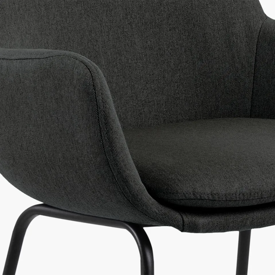 image sofa, fotel, tapicerka, czarny, metalowy-stelaż