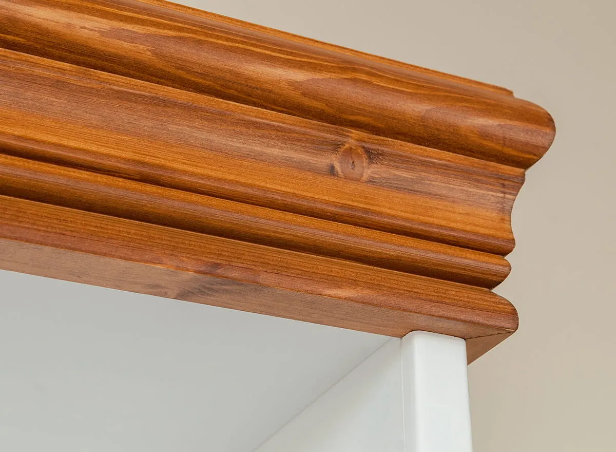 Regał sosnowy Toskania Kolor: biały, bejca - PL2050BS