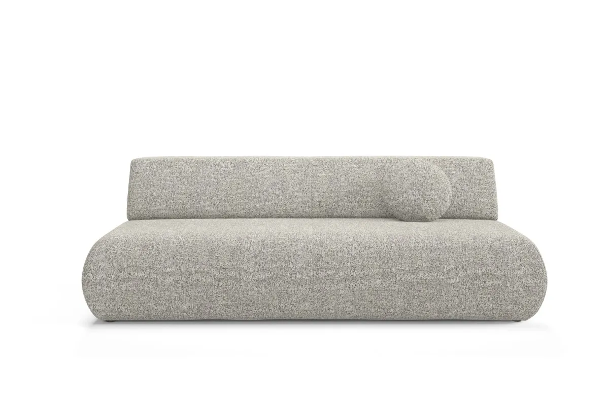 Sofa rozkładana z pojemnikiem PUENTE 214 cm szara