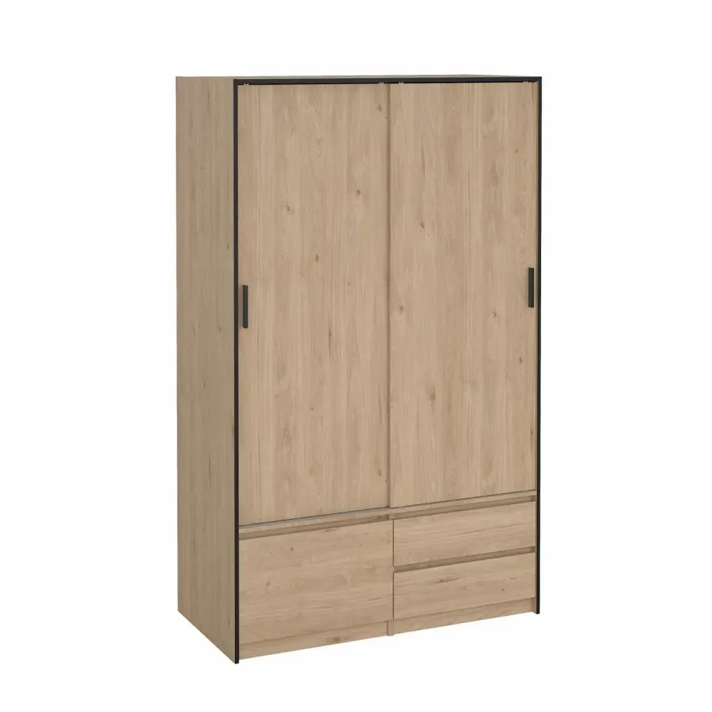 Szafa przesuwna 2-drzwiowa z 2 szufladami LINE 120 cm Jackson Hickory Szafa przesuwna 2-drzwiowa z 2 szufladami LINE 120 cm Jackson Hickory
