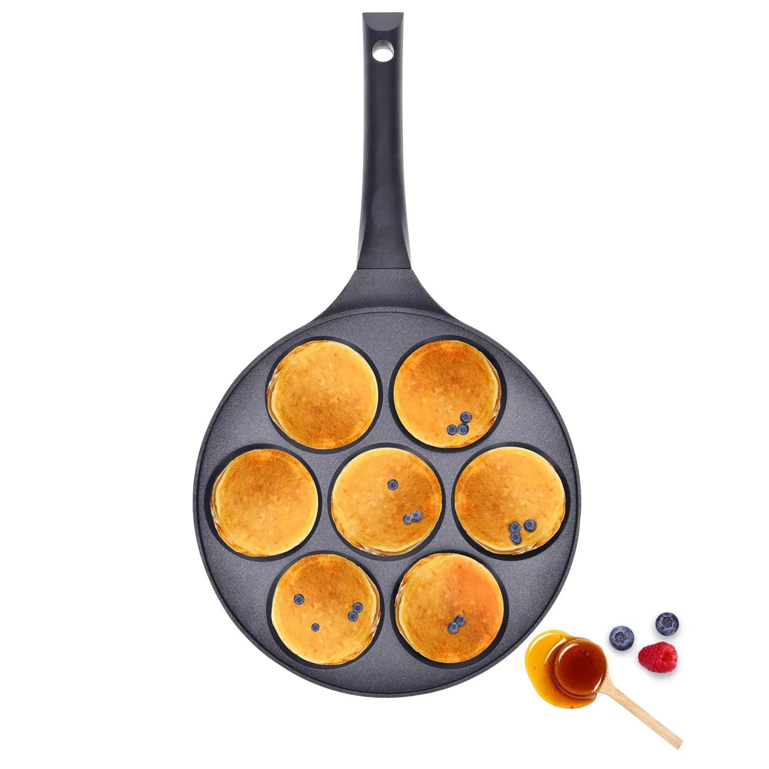 image pancake pan, non-stick, szestiorzędowy?, round molds, stovetop pan