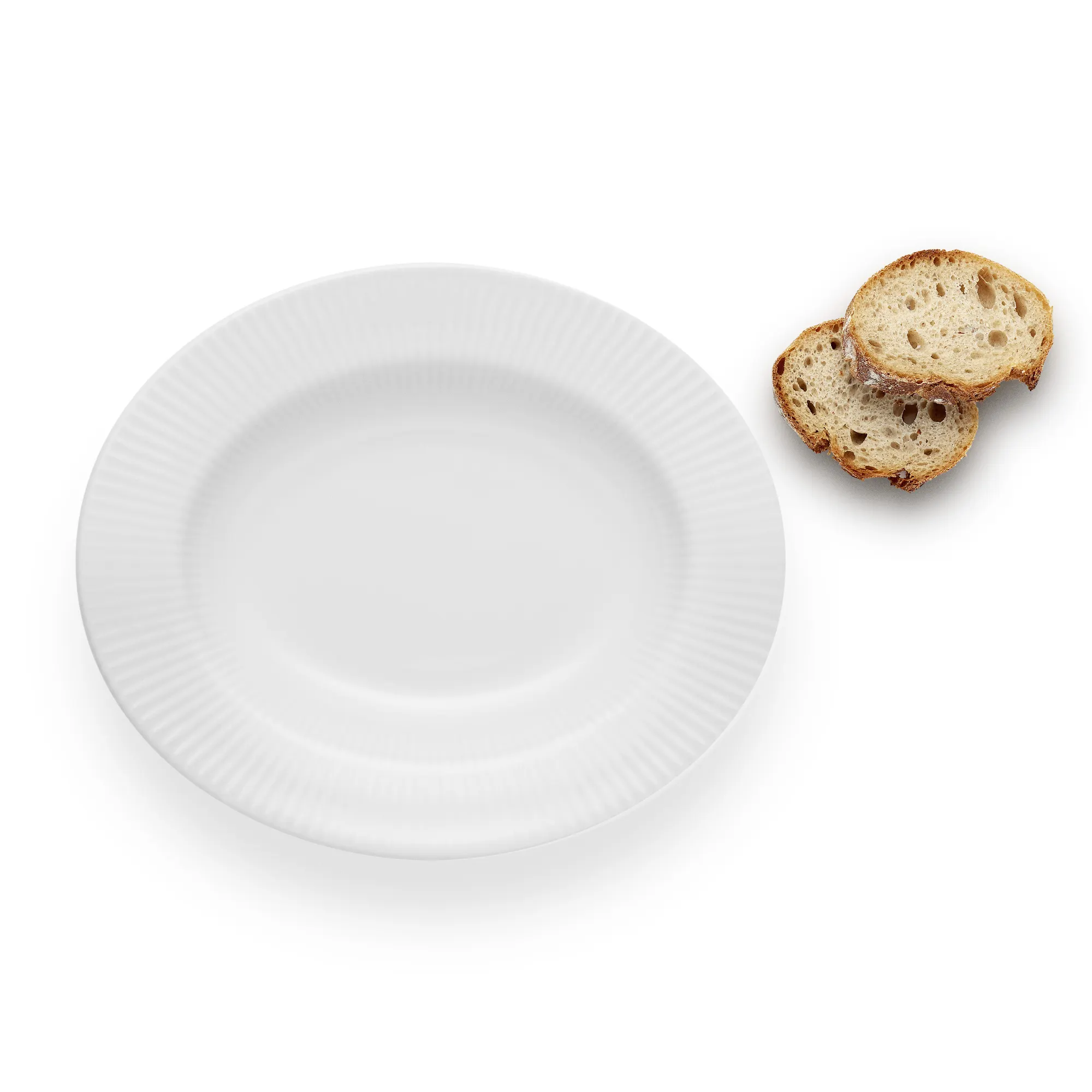 image talerz, biały, okrągły, pieczywo, chleb