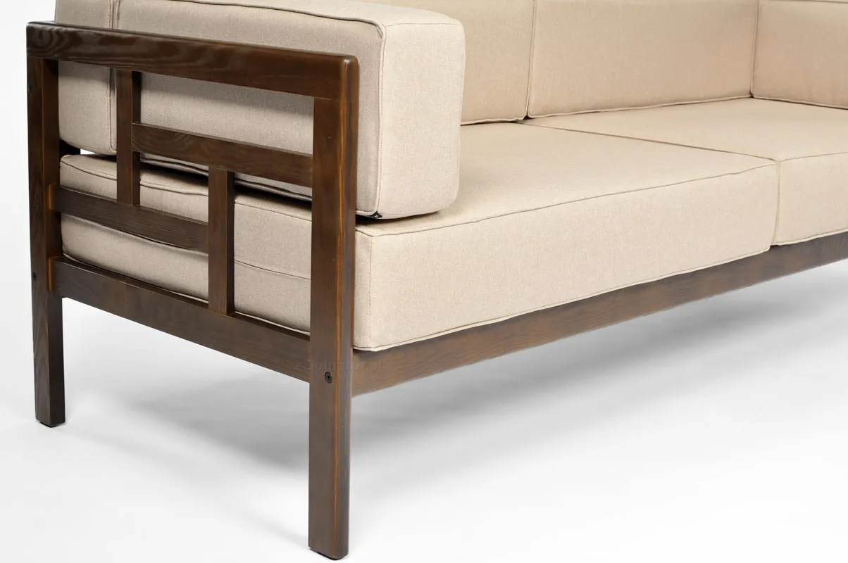 Sofa ogrodowa EDEN 3-osobowa - brązowy, beżowy - FE5906948124981